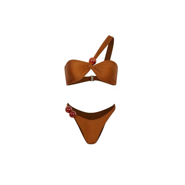 Elegant Beach Vibes - Bikini Set mit Rock in Braun