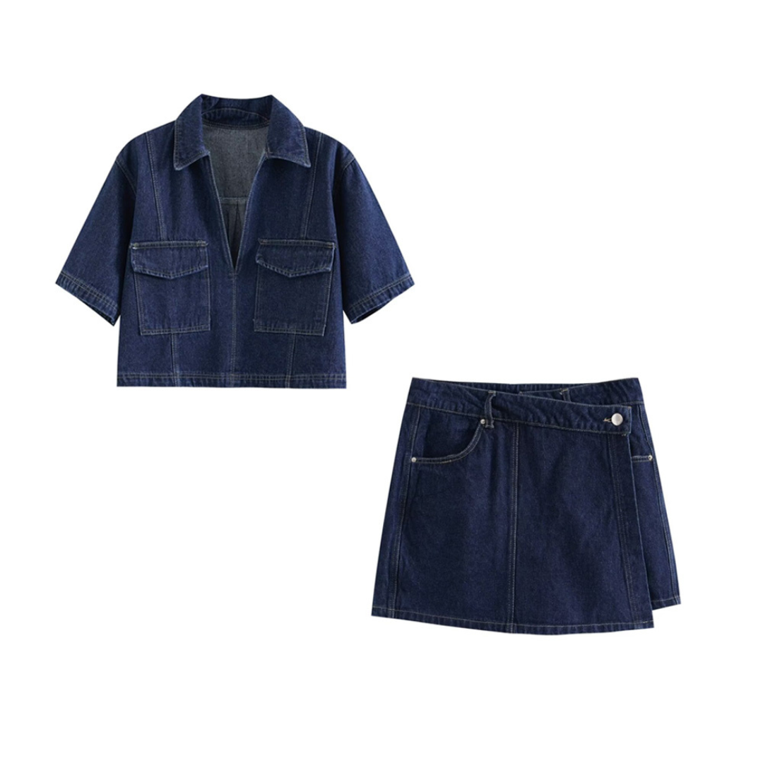 Denim Muse – 2-teiliges Jeans-Set