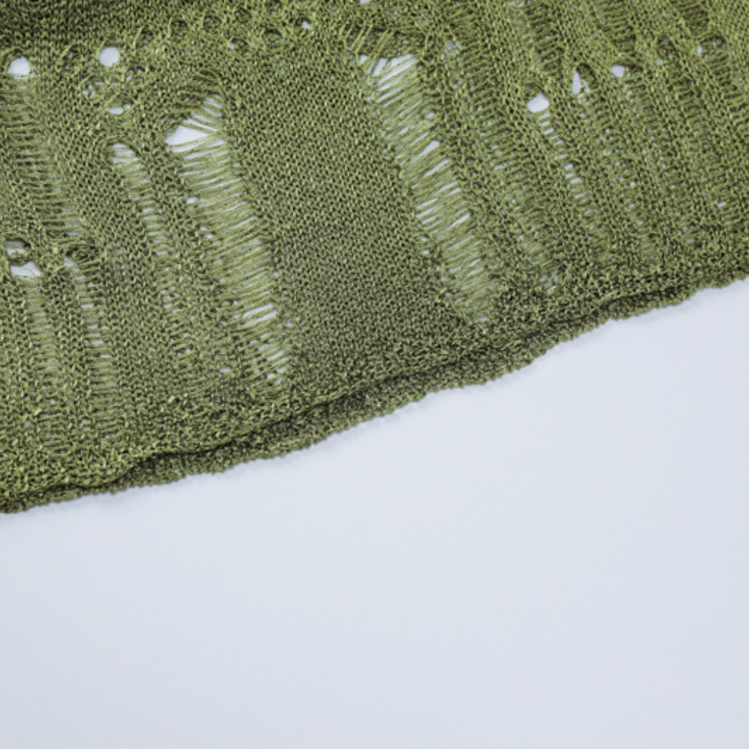 GlamGeo – Strick-Maxikleid mit stilvollen Mustern