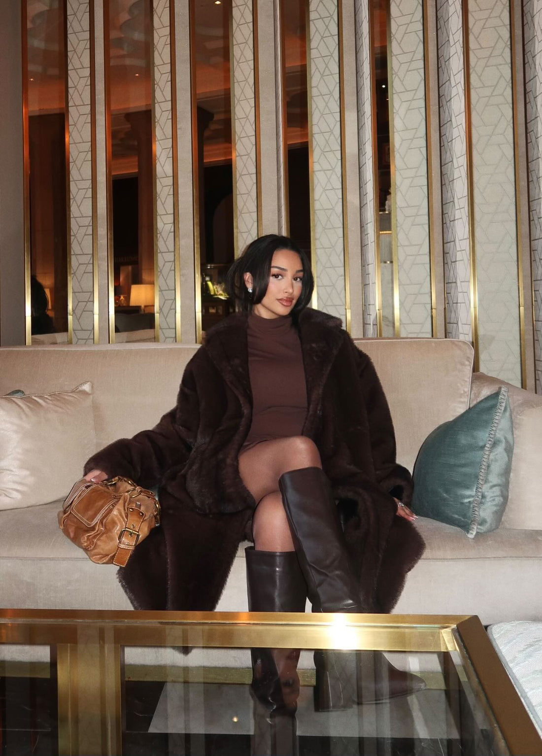 Livia Gradient Faux Fur Jacket