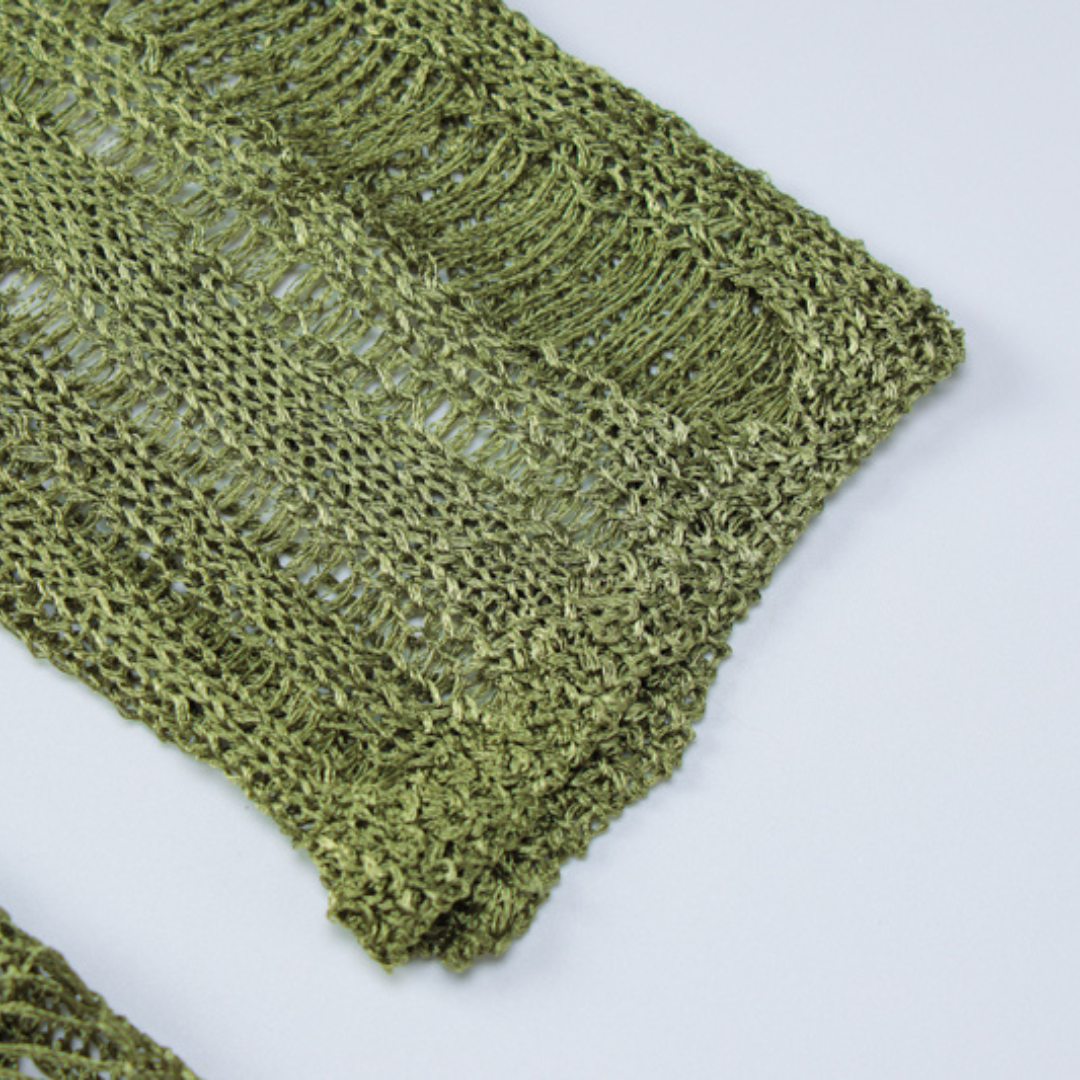 GlamGeo – Strick-Maxikleid mit stilvollen Mustern