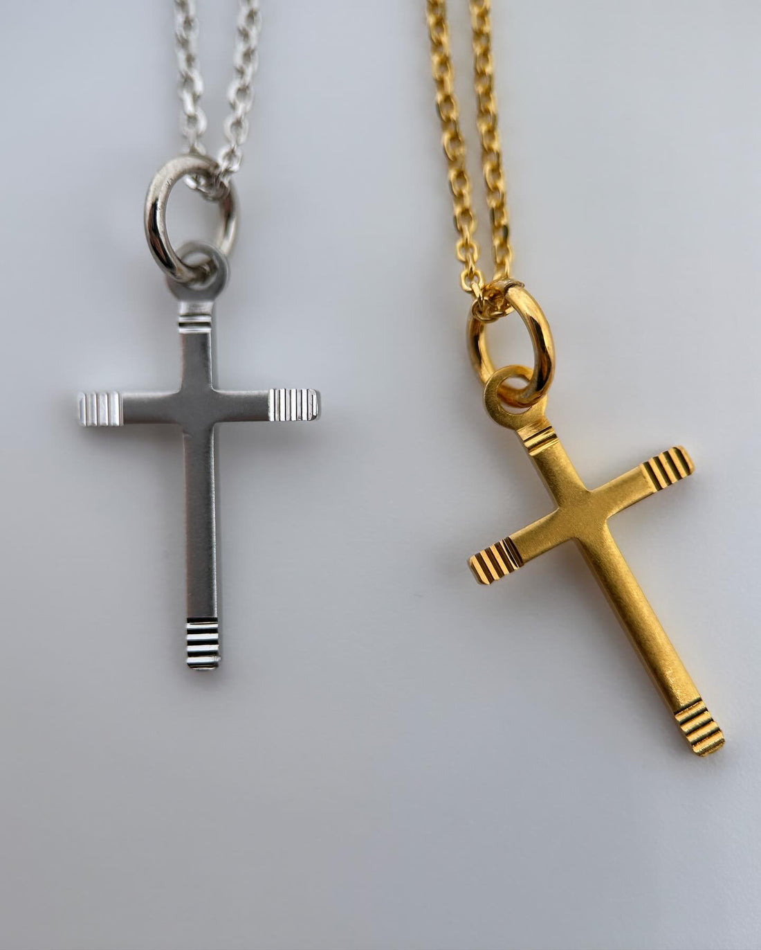 Casual Cross Necklace 14 Carat Gold Plated