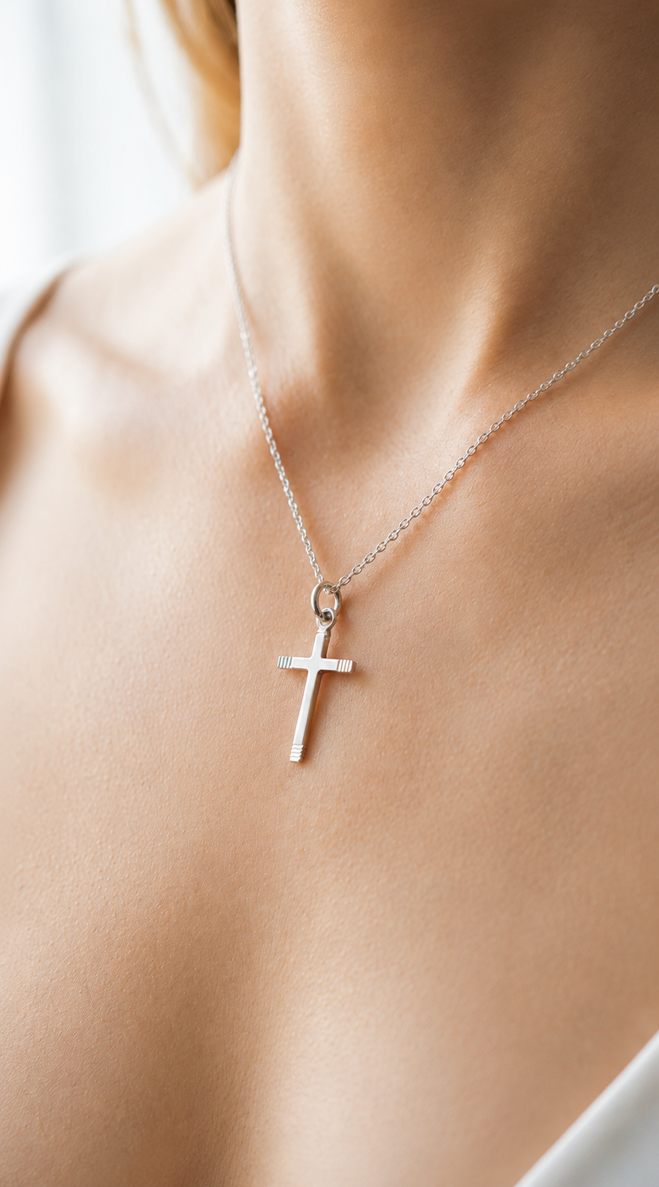 Casual Kreuz Halskette 14 Karat vergoldet