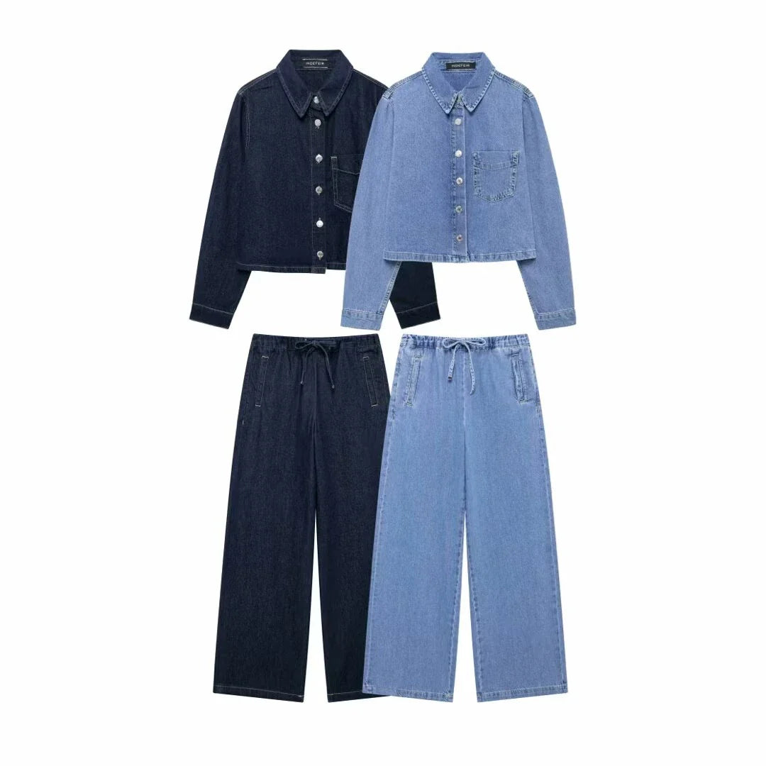 Amara Denim Two-Piece Set