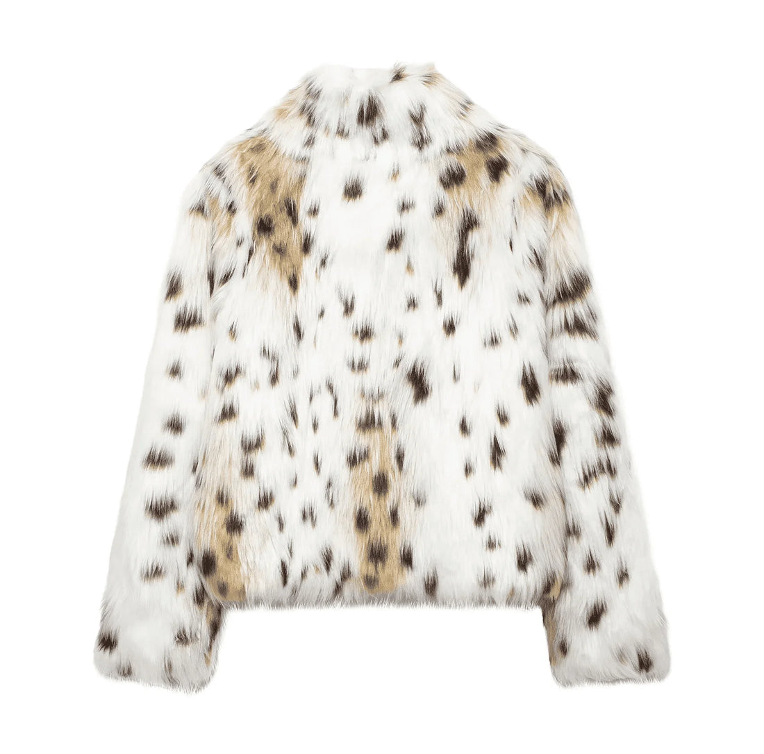 Animal Faux Fur Jacke