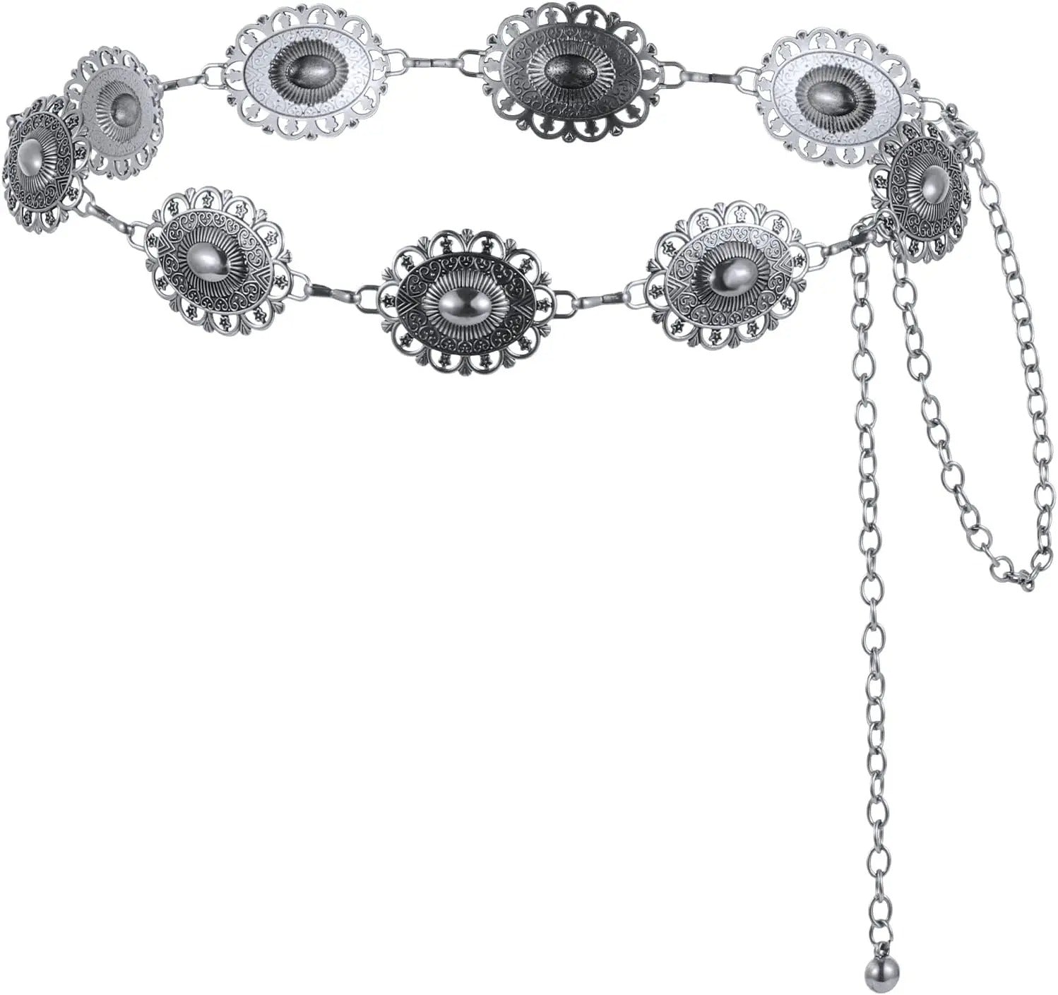 Western Concho Kettengürtel – Verstellbar & Elegant