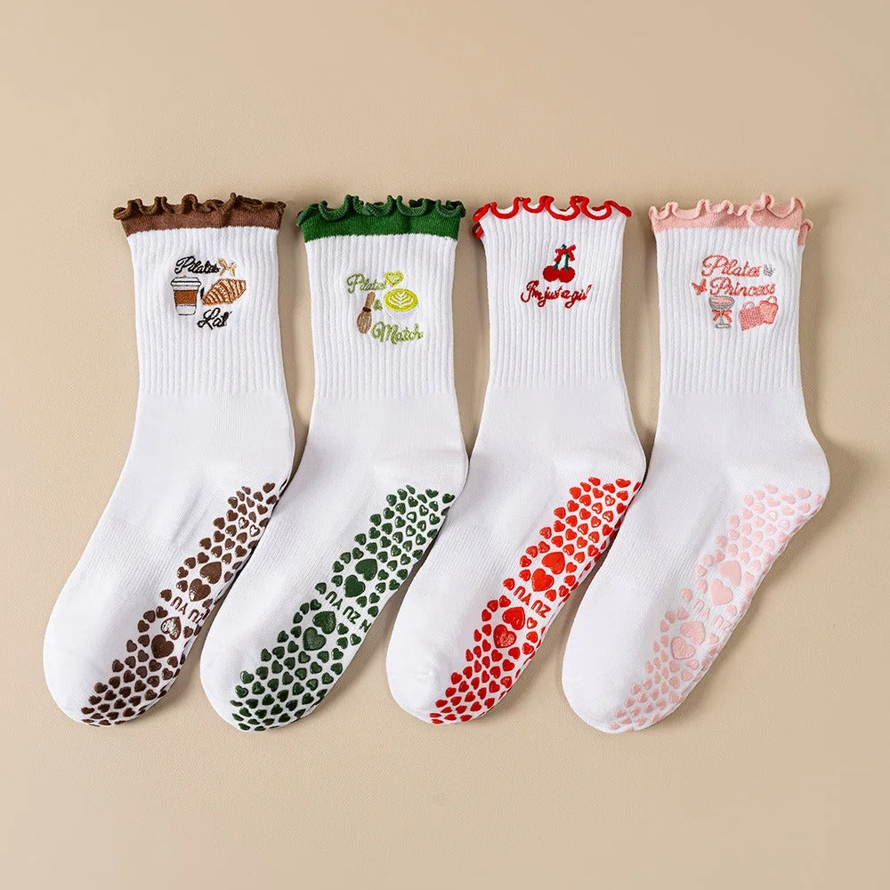 Pilates Socken Funny Damen 4er Set