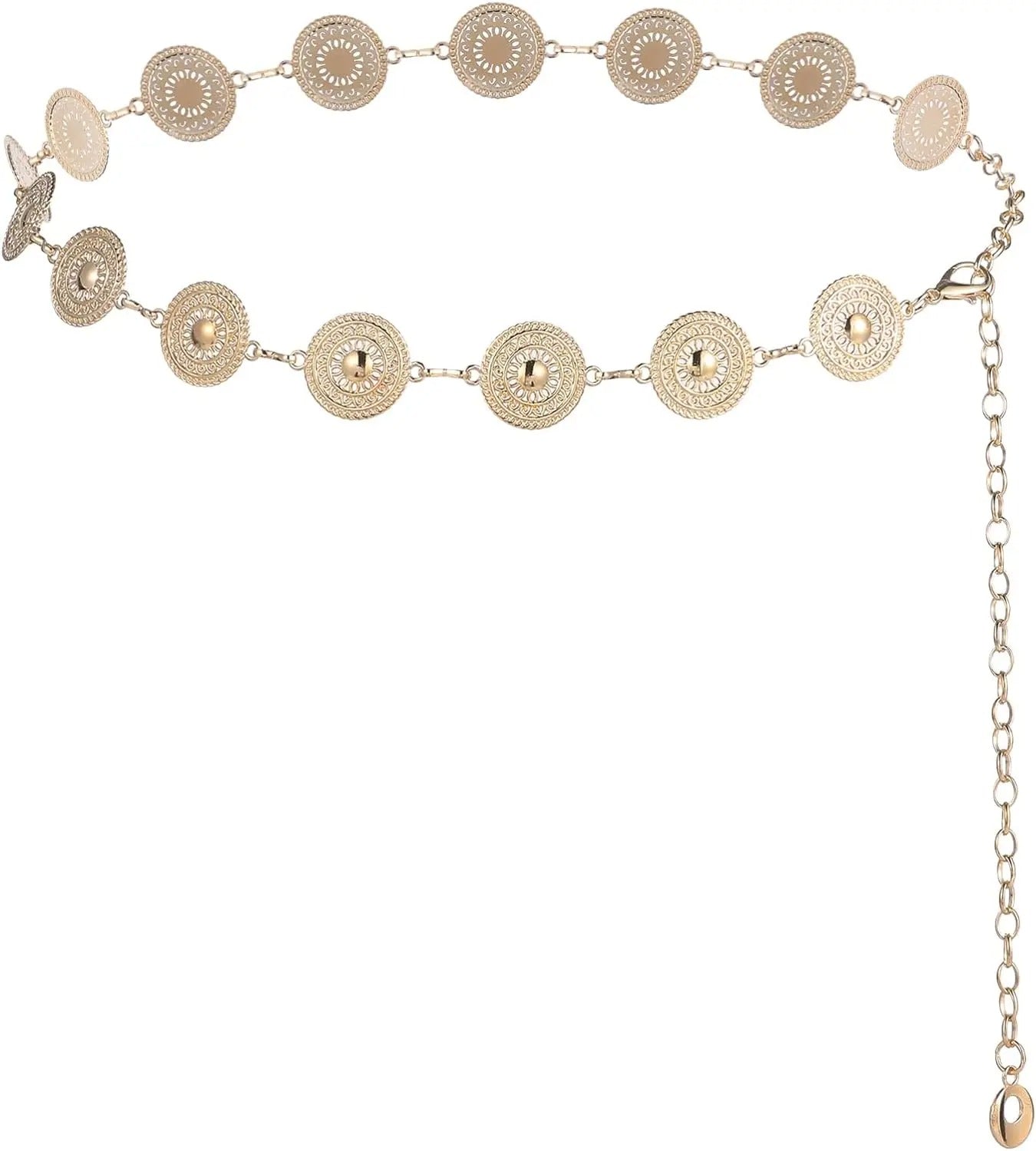 Western Concho Kettengürtel – Verstellbar & Elegant