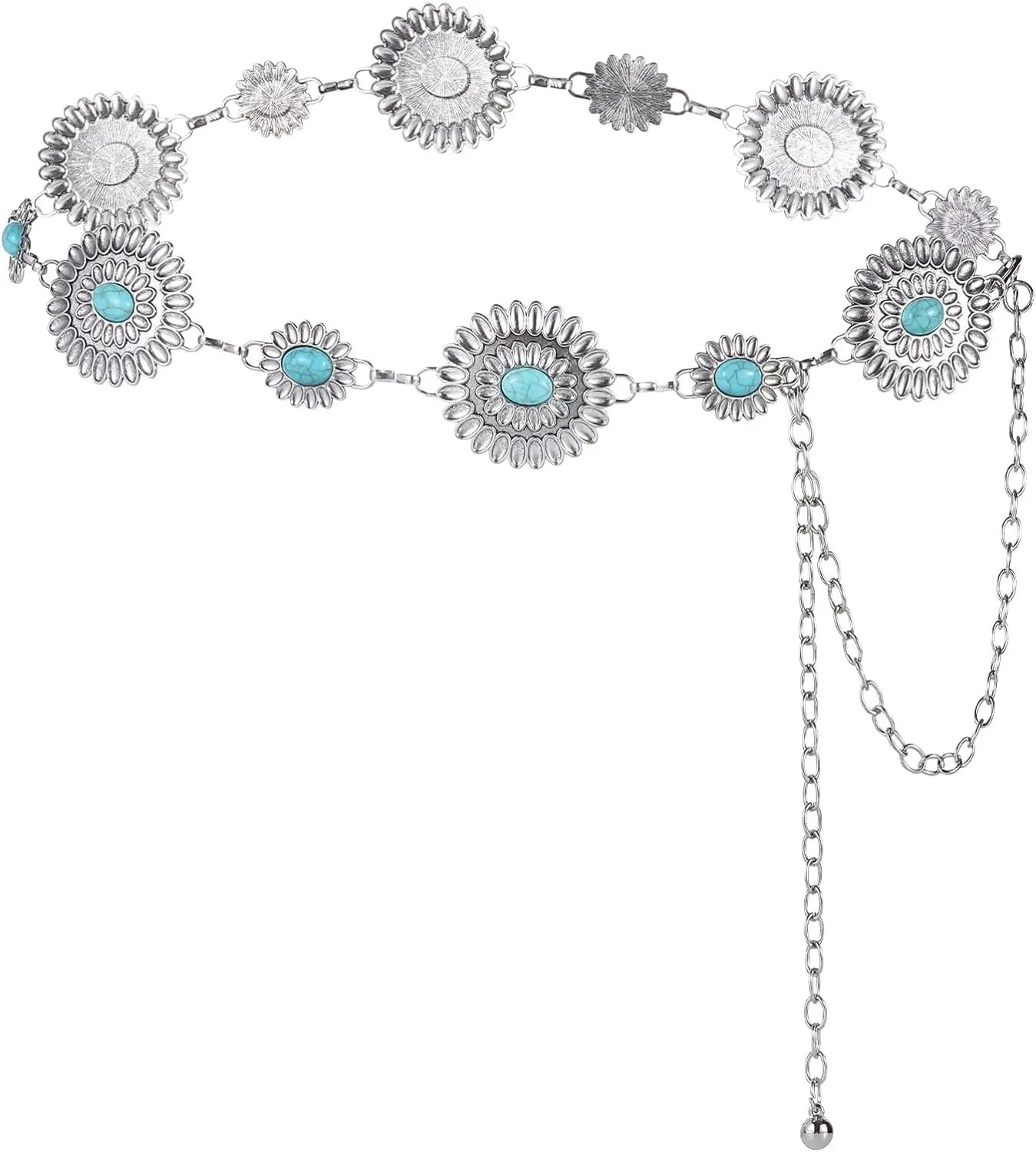 Western Concho Kettengürtel – Verstellbar & Elegant