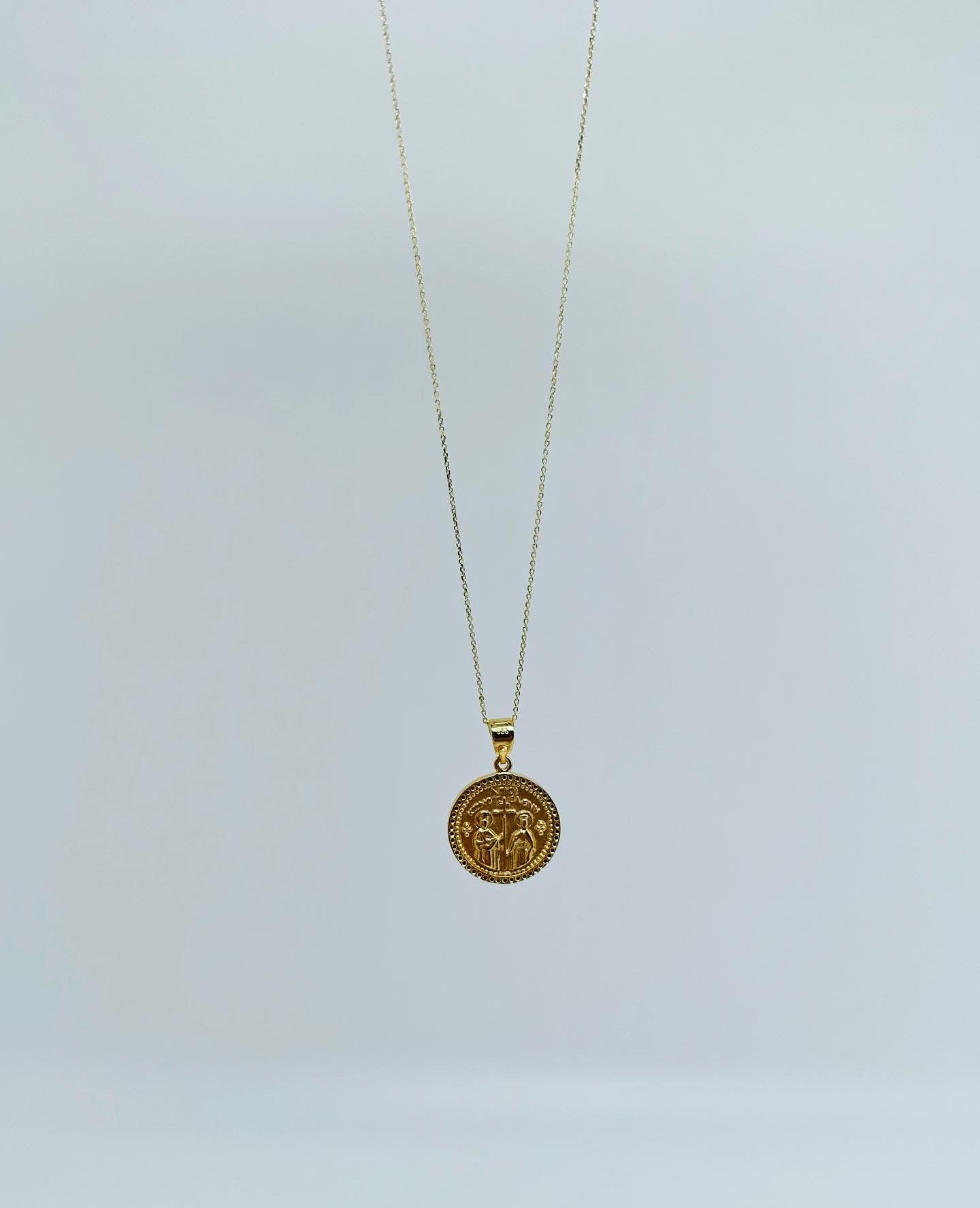 Halskette mit Medaillon 18 Karat vergoldet